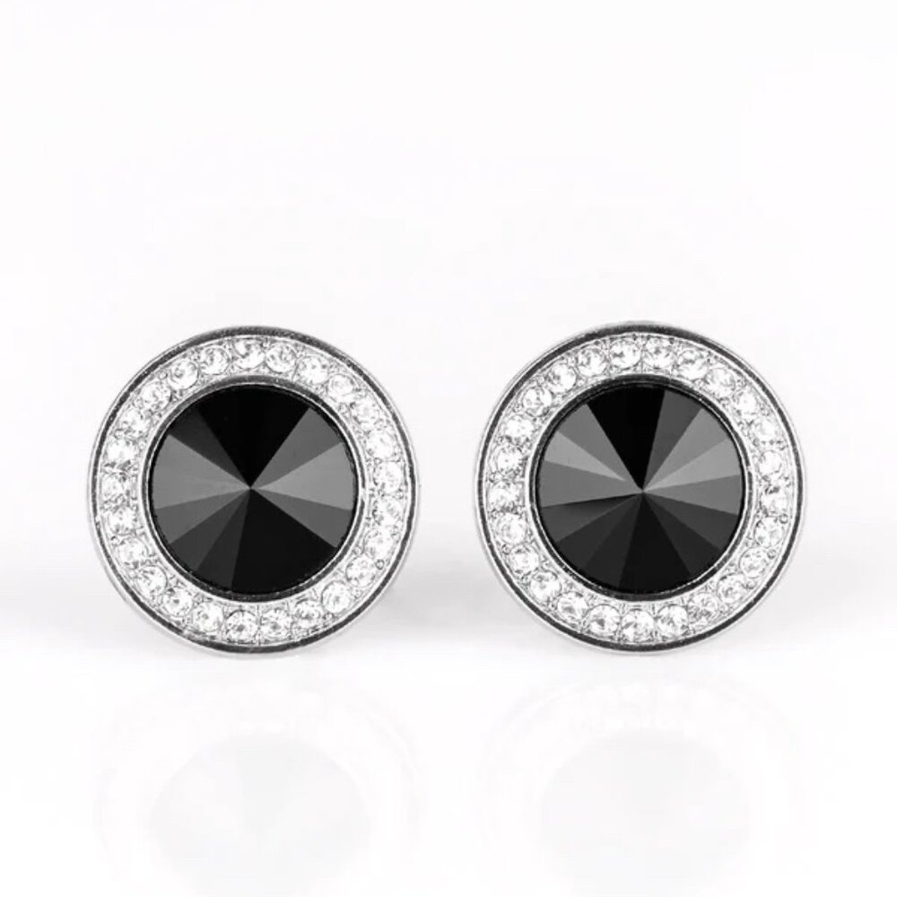 Paparazzi What Should I bling? Black Post Earrings